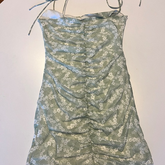 Sage Green Mini Dress - Picture 3 of 5